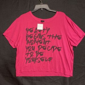 PSK Collective Workout T-Shirt Size 2X NWT “Beauty Begins The Moment...” New